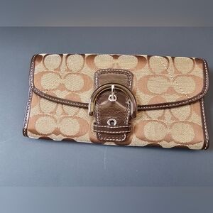 Coach Brown and Tan Wallet